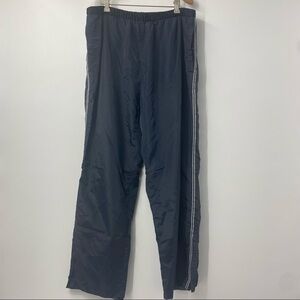 Vintage Gap grey nylon side zip mesh lined wind pants L
